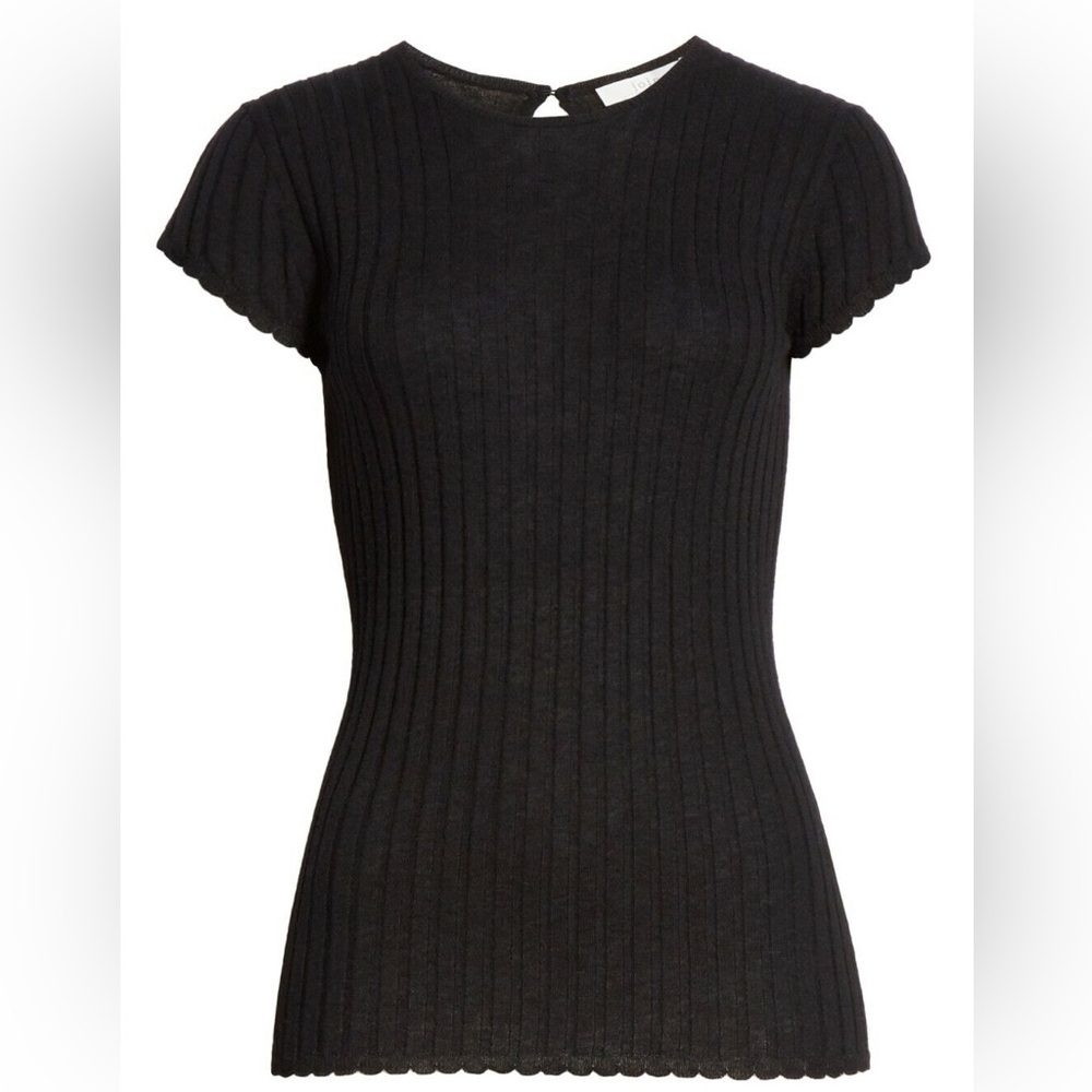Joie Filana Ribbed Short Sleeve Sweater